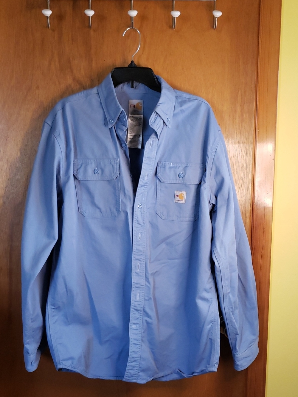 Carhartt Light Blue Long-Sleeve Button Shirt/Jacket Size L